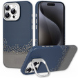Carcasă pentru iPhone 15 Pro, cadru Kickstand, pentru MagSafe, Sand Blue