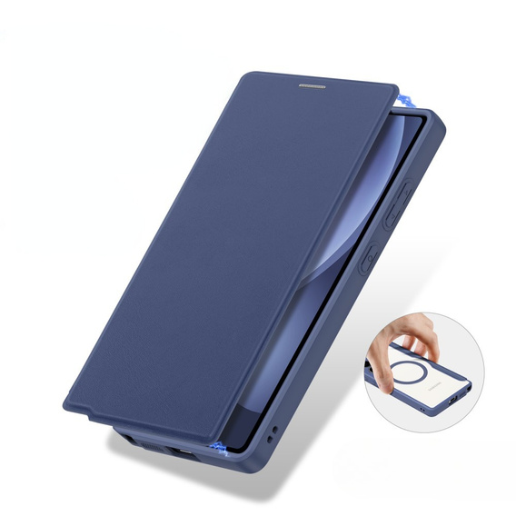Dux Ducis Huse pentru Samsung Galaxy S25 Ultra, Skin X Pro, MagSafe, albastru închis