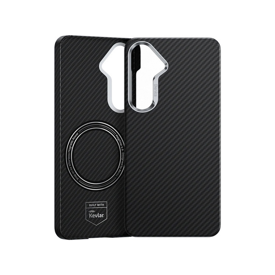 Carcasa BENKS Kevlar pentru Samsung Galaxy S25+ Plus, pentru MagSafe, Carbon Fiber, negru