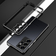 Husa LUPHIE pentru Samsung Galaxy S25 Ultra, Armor Bumper, negru
