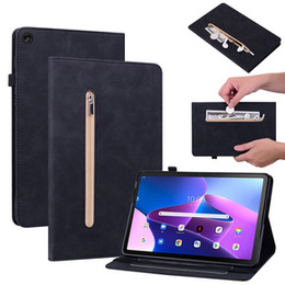 Husa pentru Lenovo Tab M10 10.1 Gen 3, Wallet Pen Slot, negru