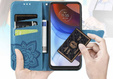 Cu clapetă pentru Motorola Edge 50 Fusion 5G, Butterfly, albastru