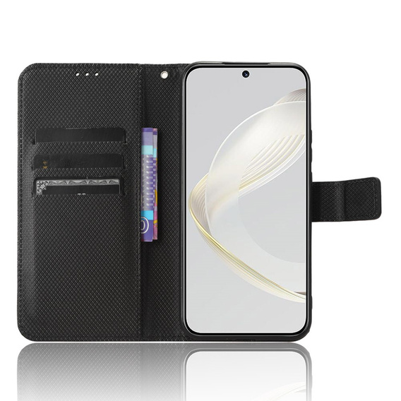 Cu clapetă pentru Huawei Nova 11, Wallet Smart Magnet, negru