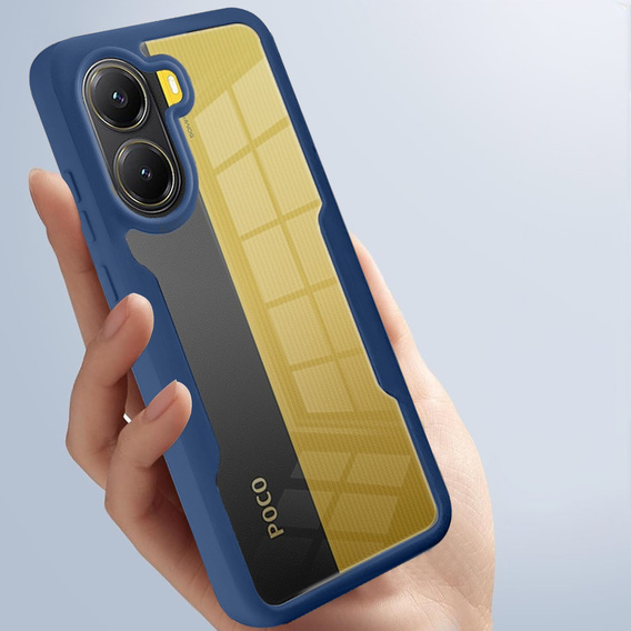 Carcasă pentru Xiaomi Poco X7 Pro 5G, Shockproof, cu folie, albastru