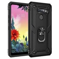 Husă blindată pentru LG K50S, Nox Case Ring, negru