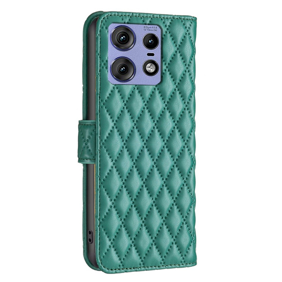 Cu clapetă pentru Motorola Edge 50 Pro 5G, Wallet, BINFEN COLOR, verde