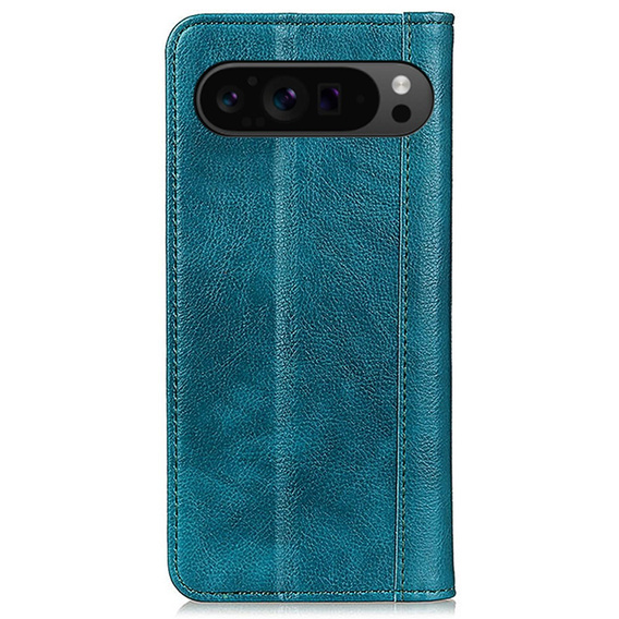 Husă cu clapetă pentru Google Pixel 10 Pro XL / 9 Pro XL, cu buzunar, piele, verde