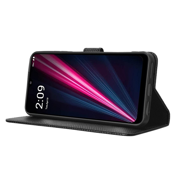 Cu clapetă pentru T Phone Pro 5G, Wallet Magnet, negru