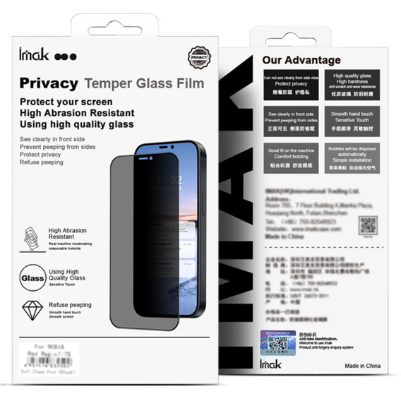 IMAK Privacy Tempered Glass pentru Motorola Edge 50 Pro / 50 Ultra / 50 Fusion