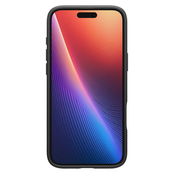 Carcasa Spigen pentru iPhone 16, Liquid Air, negru + 9H Tempered Glass