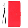 Cu clapetă pentru Motorola Edge 50 Neo / Motorola ThinkPhone 25, Crazy Horse Wallet, roșu