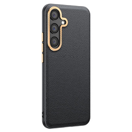 Husă din piele pentru Samsung Galaxy S25+ Plus, leather hybrid, gri