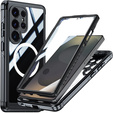 Husă pentru Samsung Galaxy S25 Ultra, Shockproof, cu sticlă, pentru MagSafe, negru