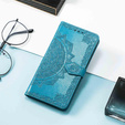 Cu clapetă pentru Oppo Reno 11F 5G, Mandala, albastru