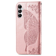 Cu clapetă pentru Samsung Galaxy A05s, Butterfly, violet