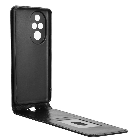 Cu clapetă pentru Honor 200 Pro 5G, Flip, negru