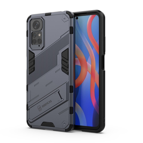 Husa pentru Xiaomi Redmi Note 11/11S, Military kickstand, albastru