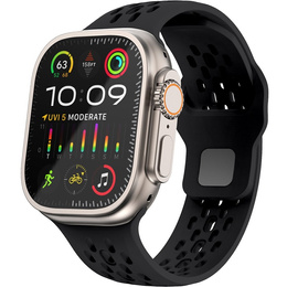 Curea din silicon pentru Apple Watch 1/2/3/4/4/5/6/6/7/8/SE/ULTRA 42/44/45/49MM, negru
