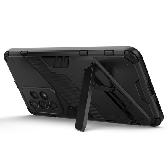 Husa pentru Samsung Galaxy A53 5G, Military kickstand, albastru