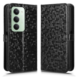 Carcasă Flap pentru Xiaomi Redmi 15 5G / 4G, Wallet Rhombus, negru
