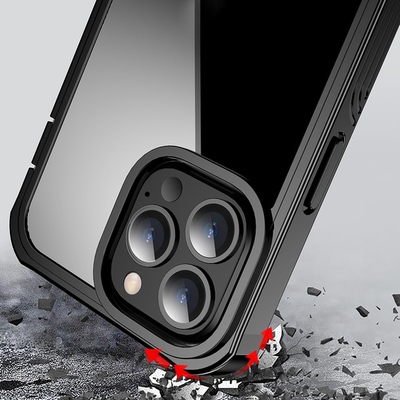 Carcasă pentru iPhone 13 Pro Max, Shockproof, cu folie, albastru