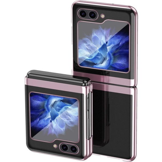 Husă pentru Samsung Galaxy Z Flip7 FE / Z Flip6, PC Case, transparent / roz