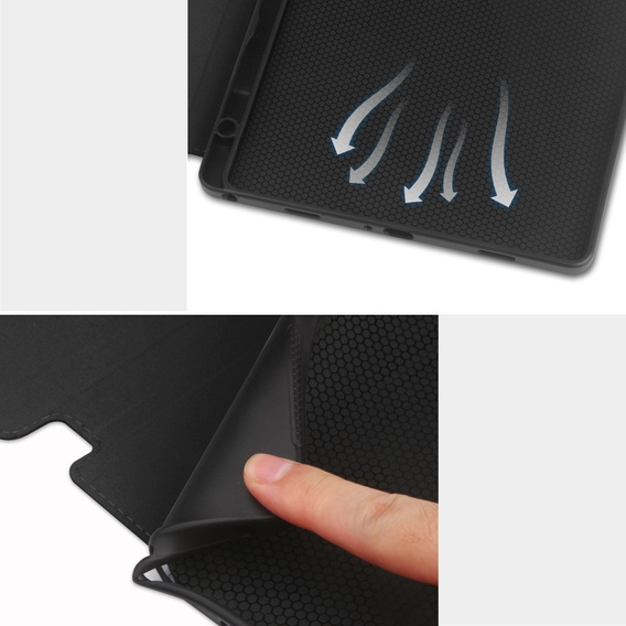 Husă pentru Samsung Galaxy Tab S10 Lite / S10 FE / S9 FE, Business Card and Pen Slot, negru