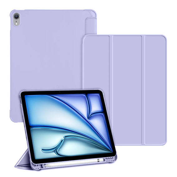Husă pentru iPad Air 13" 2025/2024 (7/6 gen.), Smartcase cu spațiu pentru stylus, violet