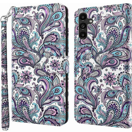 Cu clapetă pentru Samsung Galaxy A14 4G/5G, Wallet, violet