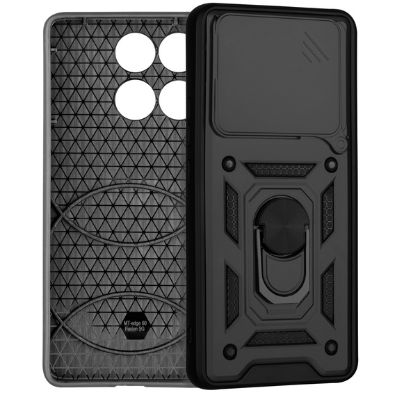 Husă blindată pentru Motorola Edge 60 / 60 Fusion, CamShield Slide, negru