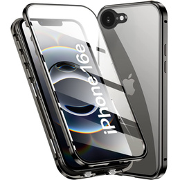 Husa pentru iPhone 16E, Magnetic Dual Glass, negru