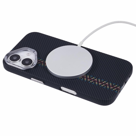 Carcasa pentru iPhone 16 Plus, Carbon Fiber MagSafe, negru