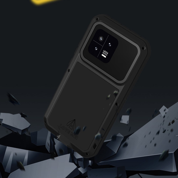 Love Mei Huse pentru Xiaomi 13, armored with glass, negru