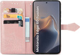 Cu clapetă pentru Motorola Edge 60 / 60 Fusion, Mandala, roz