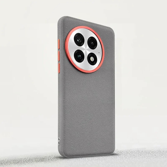 Husă din piele pentru OnePlus 13, leather hybrid, gri