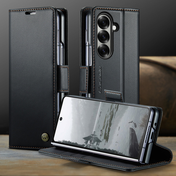 CASEME Litchi Wallet flip caz pentru Samsung Galaxy Z Fold7 5G