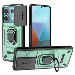 Husă pentru Xiaomi Redmi Note 13 Pro 5G, KickStand Camera Lens, verde