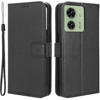 Cu clapetă pentru Motorola Edge 40 5G, Wallet Smart Magnet, negru