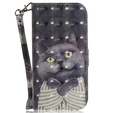 Cu clapetă pentru Xiaomi Redmi Note 13 5G, Wallet, Cat gri