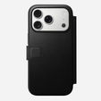 Husă Nomad pentru iPhone 17 Pro, Modern Leather Folio, negru