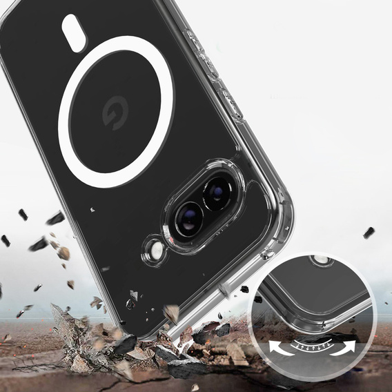 Husă Fusion Hybrid pentru MagSafe pentru Google Pixel 10a, transparentă