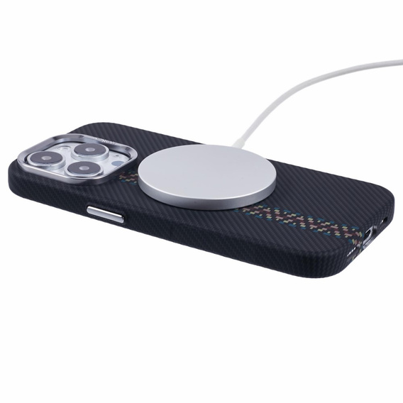 Carcasa pentru iPhone 13 Pro, Carbon Fiber MagSafe, negru