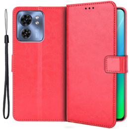 Cu clapetă pentru Motorola Edge 40, Wallet, roșu