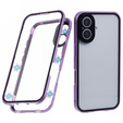 Husa pentru iPhone 16, Magnetic Dual Glass, violet