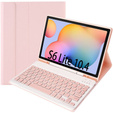 Carcasă + tastatură Samsung Galaxy Tab S6 Lite P610/P615 / S6 Lite 2022 10.4, Pen Slot, roz rose gold