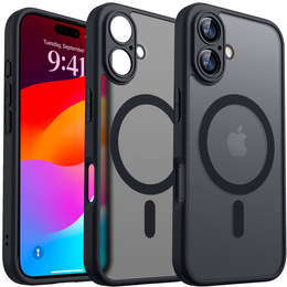 Husă mată pentru iPhone 17, pentru Magsafe, negru mat