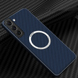 Huse pentru Samsung Galaxy S22, Magsafe Slim Carbon, albastru