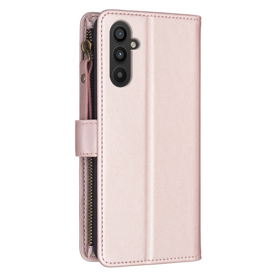 Cu clapetă pentru Samsung Galaxy A25 5G, Wallet Zipper Pocket, negru