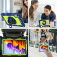 Husă blindată pentru Xiaomi Redmi Pad 2, cu suport și curea pentru umăr – albastru închis-verde