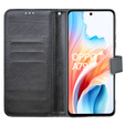 Cu clapetă pentru Oppo A79 5G, Crazy Horse Wallet, negru